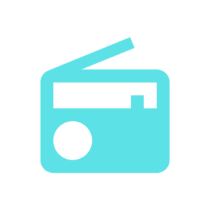 Türkises Icon eines Radios